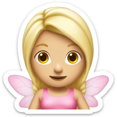 Blonde fairy wearing a pink outfit  sticker