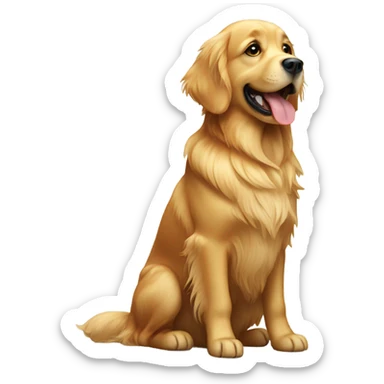 Golden retriever dog sticker