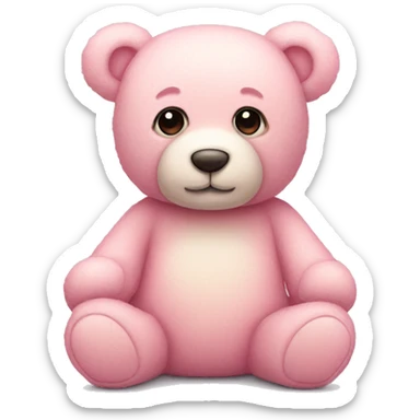 pastel pink teddy bear sticker
