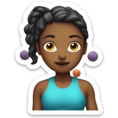 Girl in gym  sticker