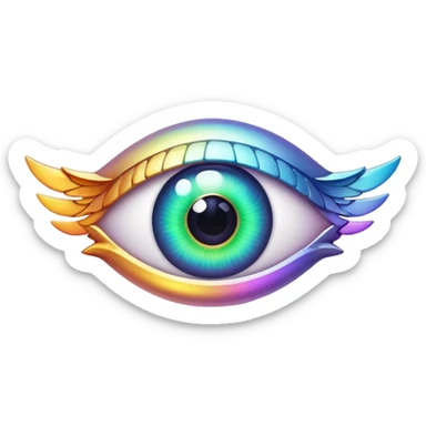 eye with six wings sticker