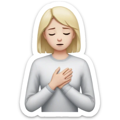 A person stands still, hand on their chest, hesitating between a floating “ “No.” Their face shows discomfort, but they don’t rush to choose. Nearby, someone looks disappointed but calm. The scene captures **pausing, tolerating discomfort, and making space for others' feelings.**  sticker