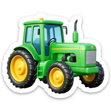 green plastic toy  tractor sticker