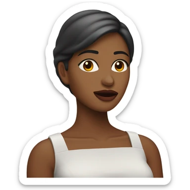 Mujer pintándose los labios  sticker