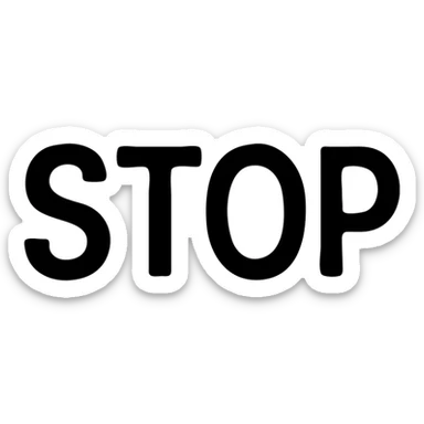 stop sign in soft blue-grey color sticker