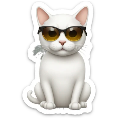 Cat with sunglasses sticker