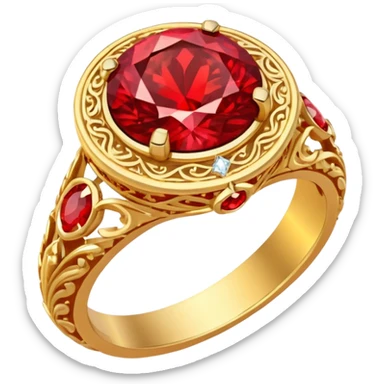 red ring marry red diamond sticker