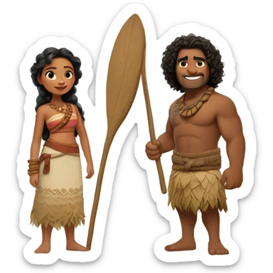 Maui and Moana sticker