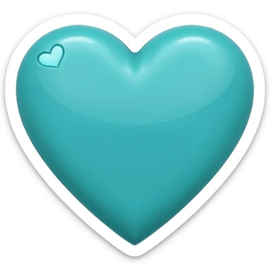 Turquoise heart sticker
