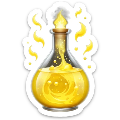 yellow potion and thunder sticker