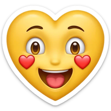 Um emoji babando de paixão sticker