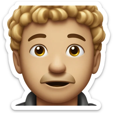 A very dissatisfied person who is eating meat. sticker