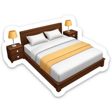 neat and tidy bedroom with everything in place, simple and inviting sticker