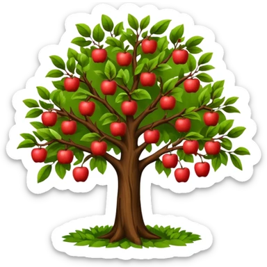 Apple tree, less apples. sticker