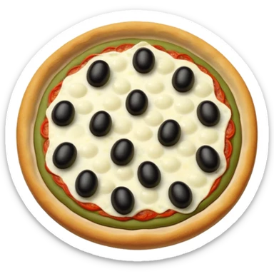 just black and green olives pizza sticker