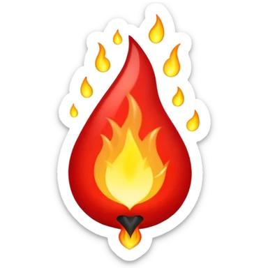 Cœur noir enflammé avec des gouttes de sang qui tombent sticker