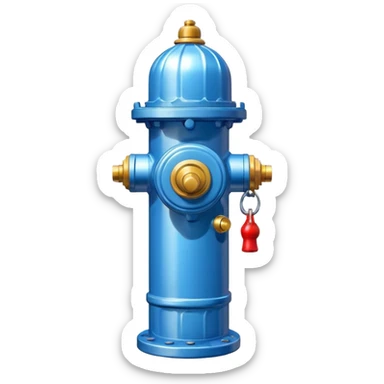 blue fire hydrant sticker