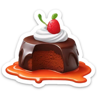 Dessert lava cake sticker