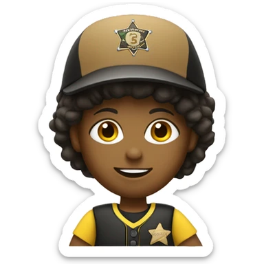 deputy playing softball sticker