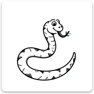 ouroboros, stylized snake eating its own tail, hand drawn doodle style sticker