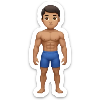 Naked guy standing up sticker
