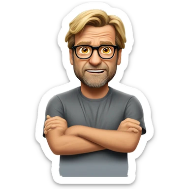 Jurgen Klopp shoulder shrug don't know sticker