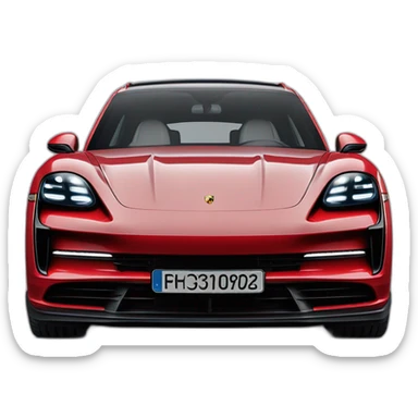 Porsche taycan turbo s sport turismo red profil sticker
