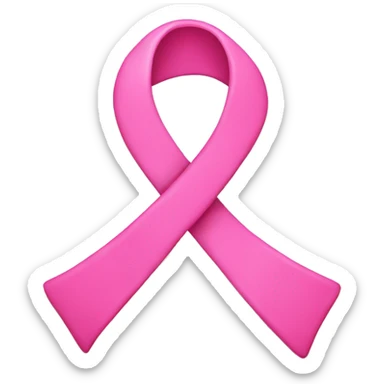 Pink breast cancer ribbon  sticker
