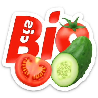 Tomato And Cucumber Below The Text Big Idea sticker
