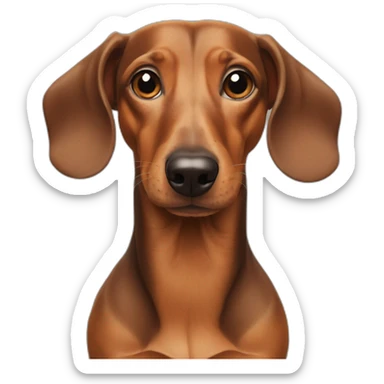 Dog head reality dachshund Looks to the left sticker