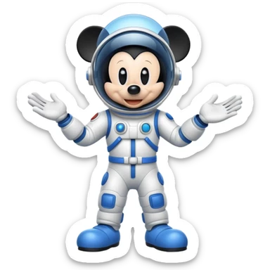 MICKEY DANS UN HABIT DE COSMONAUTE  sticker