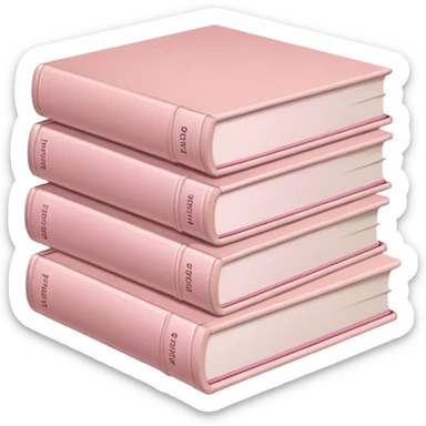 stack of pale pink stack of books sticker