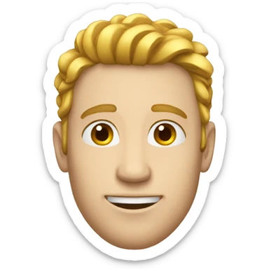 Guy with fair complexion king sticker