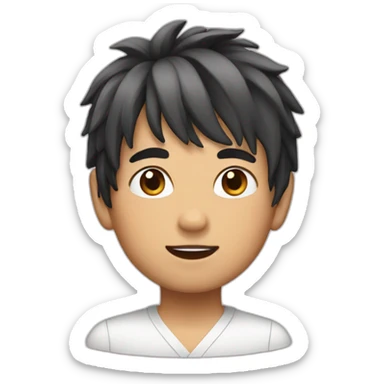 Boy with nigiri hair sticker