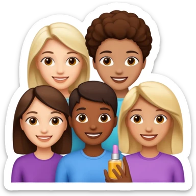 talking about cosmetics with my friends sticker