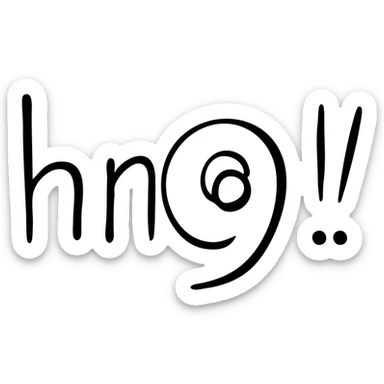 quotes icon, hand-drawn black outlined style sticker