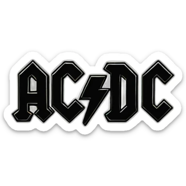 acdc band logo sticker