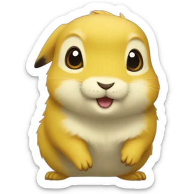 Pika qui se reveille sticker