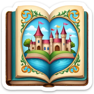 Fairytale book open sticker