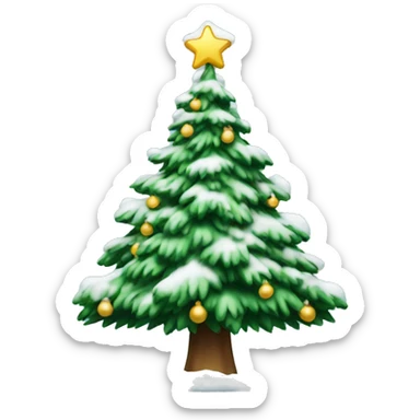 Christmas tree with snow sticker
