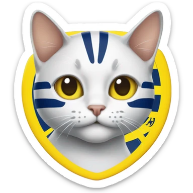 cat wearing a Fenerbahçe sweat sticker