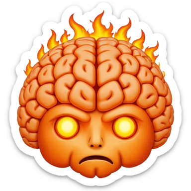 Brain on fire sticker