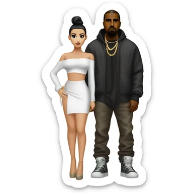 Bianca Censori with Kanye West sticker