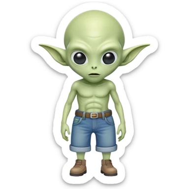 Alien jorts sticker