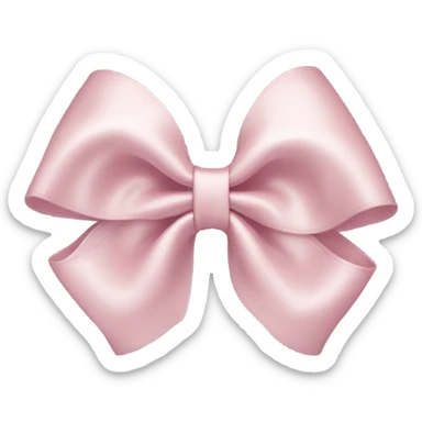 light pink aesthetic bow sticker