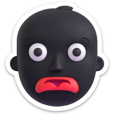 face expressing unhappy emotion sticker