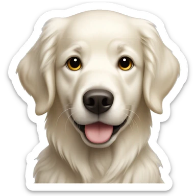white golden retriever called robbie sticker