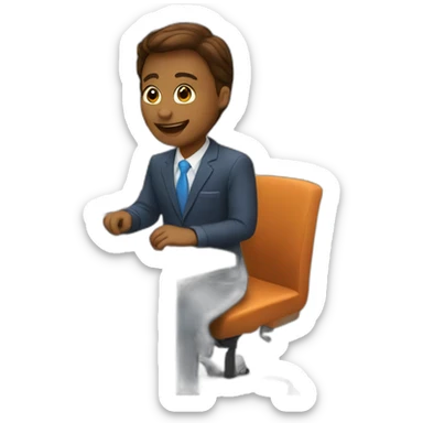 store sales agent using computer sticker