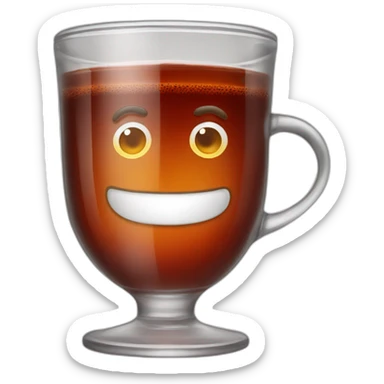 Turkish tea glass sticker