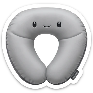 A plush travel pillow with gentle cushioning that wraps comfortably around the neck. sticker